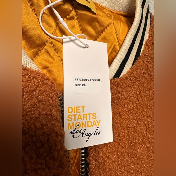 DEIT STARTS MONDAY Panther Jacket Orange Size 2XL Mens NWT A0331 B4 - Picture 12 of 14